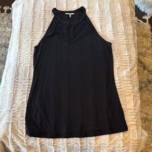 Black Sleeveless High-Neck Women's Top